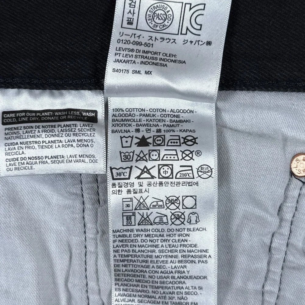 Levis Jeans Mens 42x32 Black 501XX Button Fly Straight Leg‎ Denim